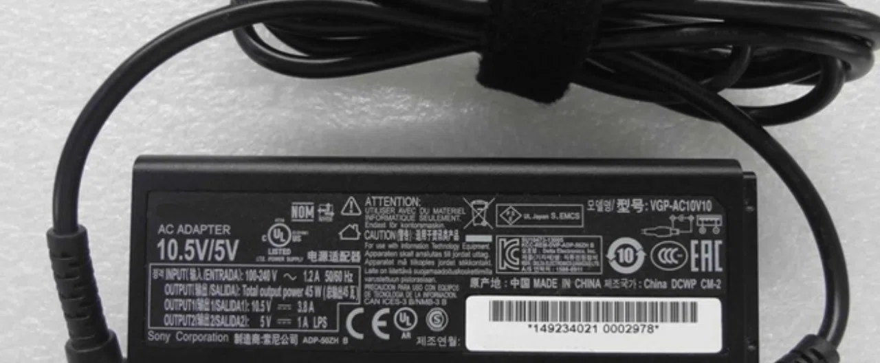 Caricabatterie AC Per Sony Vaio DUO 13 (SVD13215PXB, SVD13215PXW, SVD13216PW)