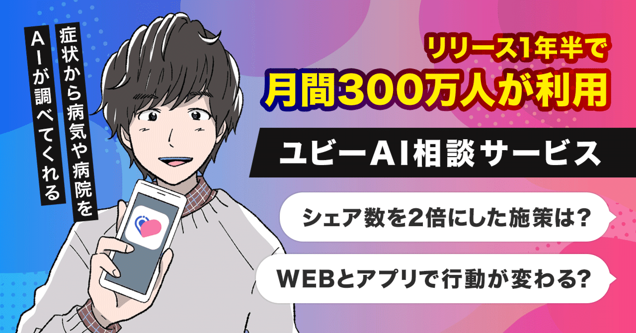 Webとアプリでは 継続率が10倍も違う 月300万人 がつかう ユビーai受診相談 のユーザー急増の裏側 ユーザー心理を考えた 優先度の設計 で数値が改善した話 アプリマーケティング研究所 Webとアプリでは 継続率が10倍も違う 月300万人 がつかう ユビーai受診相談 のユーザー急増の裏側 ユーザー心理を考えた 優先度の設計 で数値が改善した話 アプリマーケティング研究所