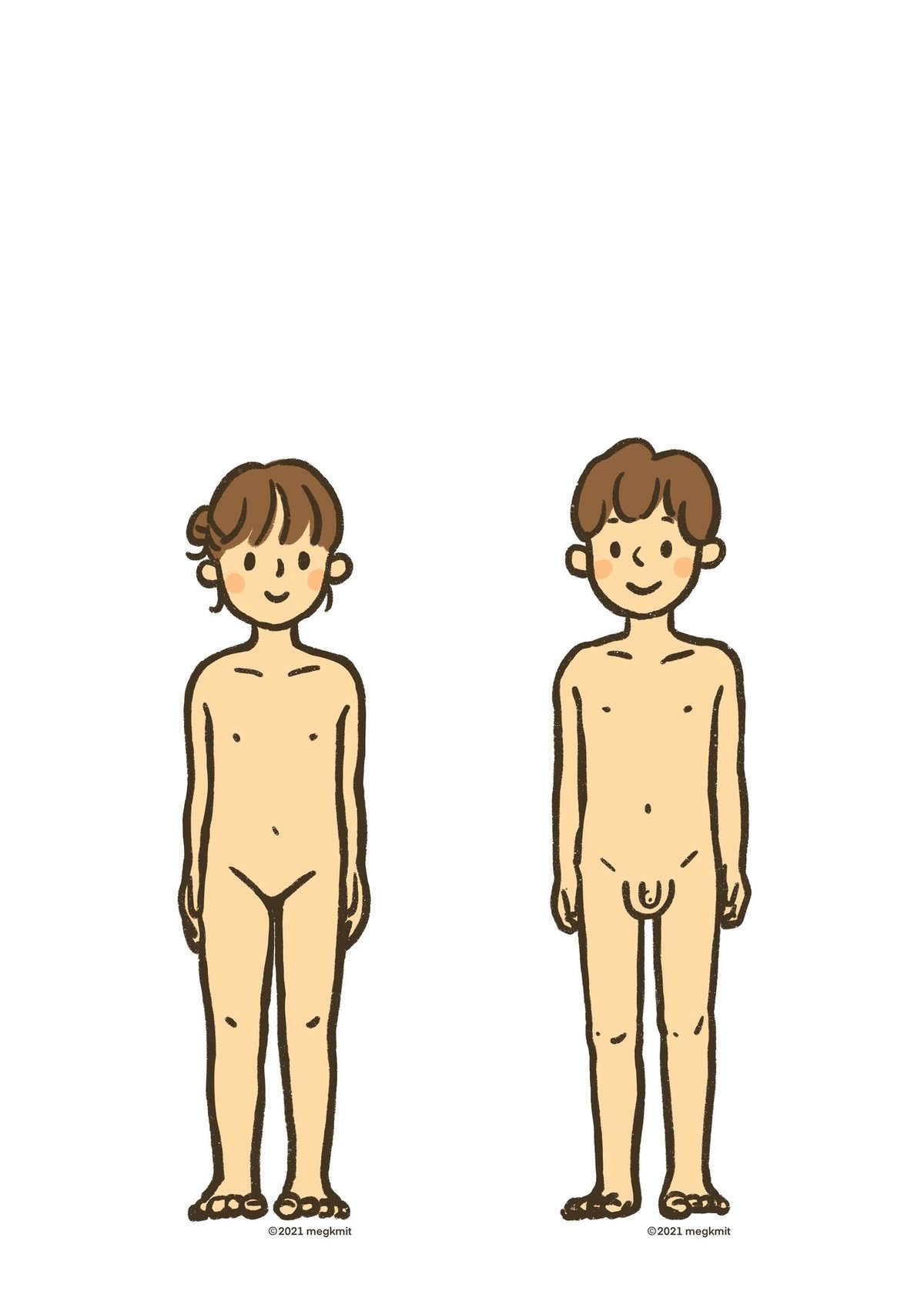 裸の幼児 成長に伴う身体の変化|megkmit