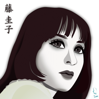 日本の演歌歌手 藤圭子 さんのイラスト 輝っち Note