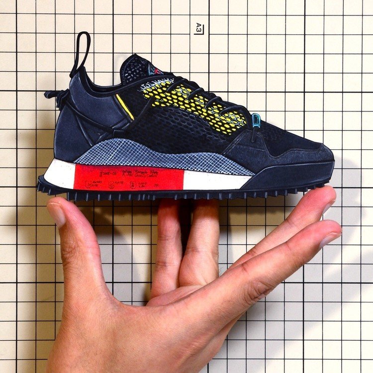Shoes：01017 “adidas Originals by Alexander Wang” Reissue Run Black Multi Sneaker