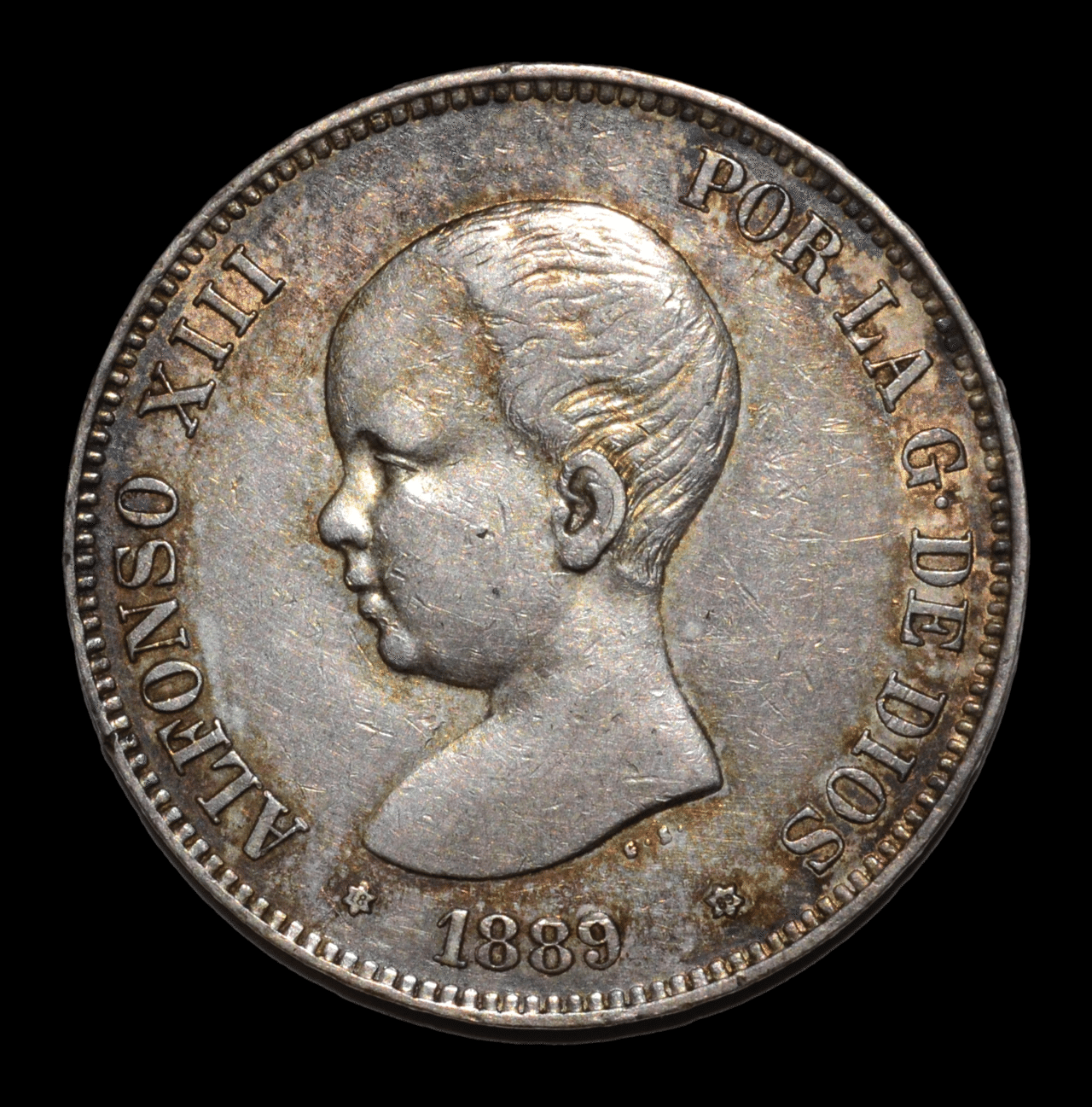 アンティークコインの世界|アルフォンソ13世5ペセタ銀貨とスラブの アンティークコインの世界|アルフォンソ13世5ペセタ銀貨とスラブの