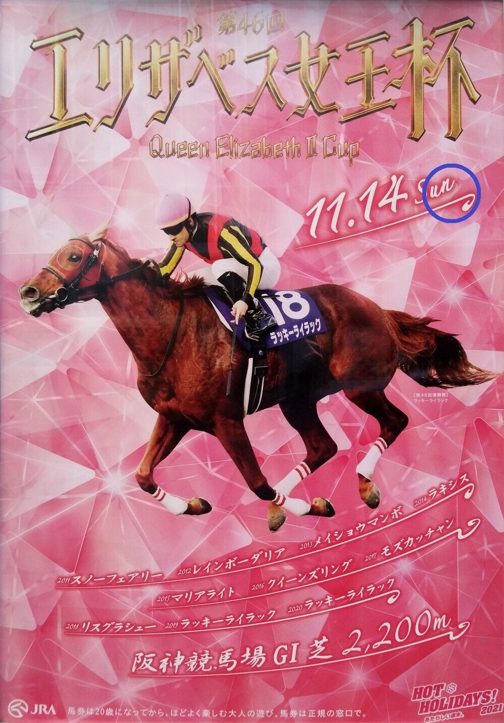 競馬 JRA ナミュール マイルチャンピオンシップ ポスター B1サイズ 来週はマイルCS | 馬券はサインで的中出来ますよ〜