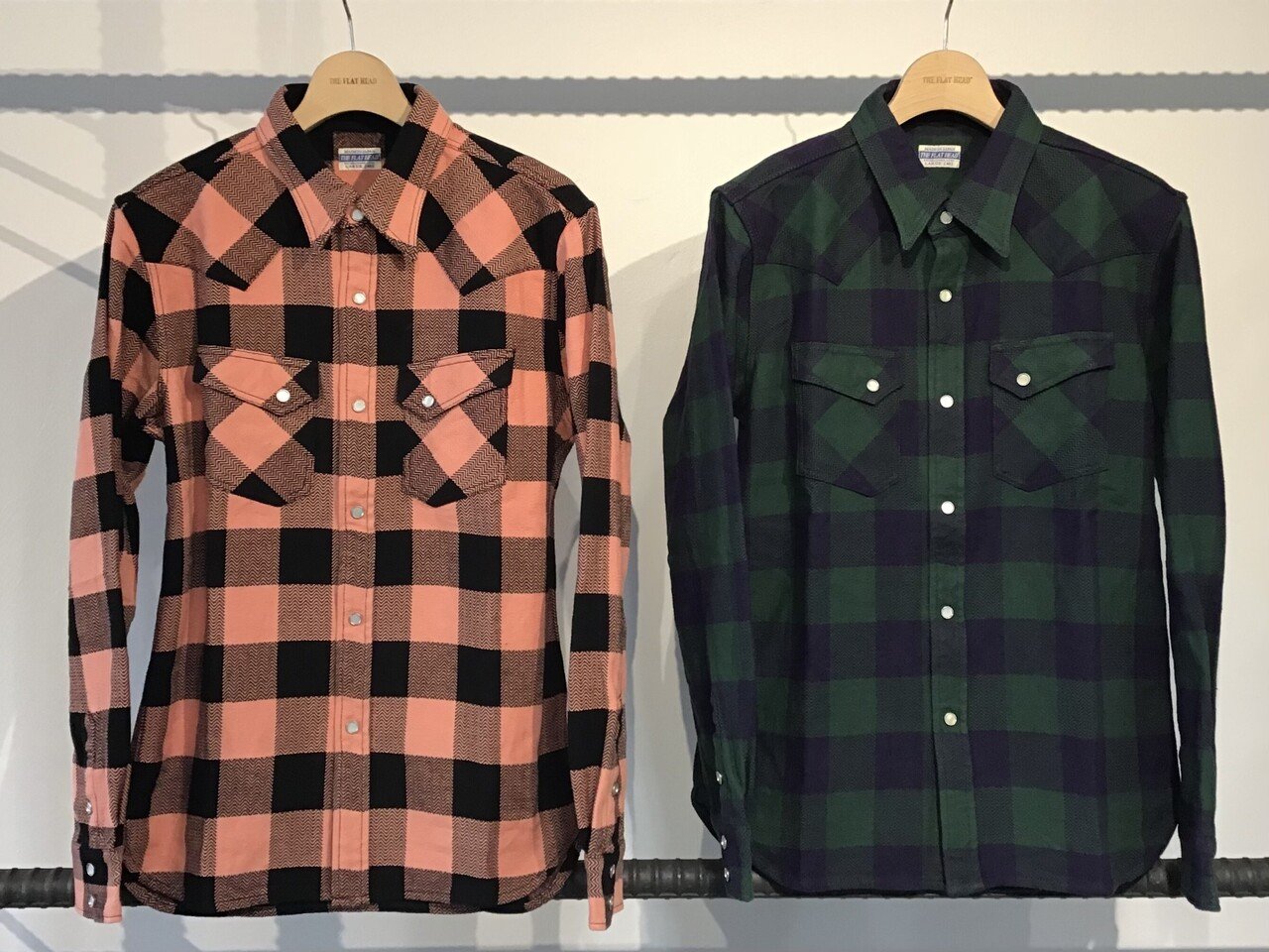 【サイズ42】フラットヘッド 定番 ネルシャツ ブロックチェック ブロックチェック ネルシャツ FN-SNR-101L | THE FLAT HEAD