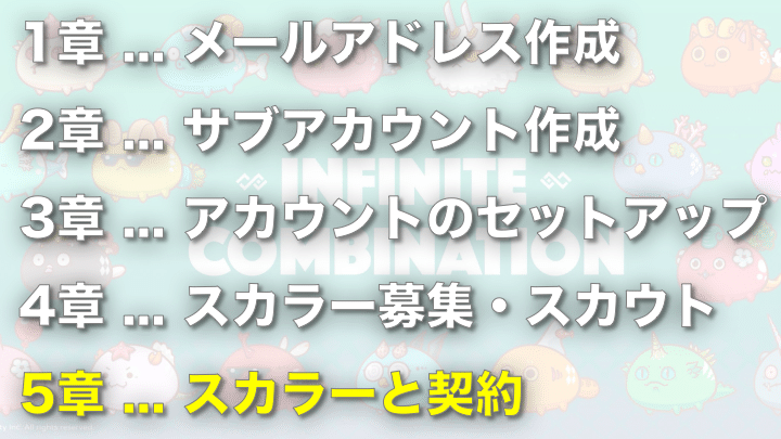 アクシーインフィニティでスカラーシップ契約&amp;始め方＿5章