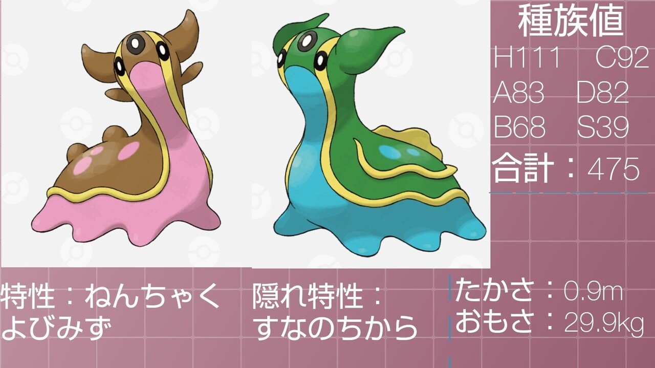 御三家以外合計種族値500以下縛り 旅パ自慢コンテスト リユルン Note