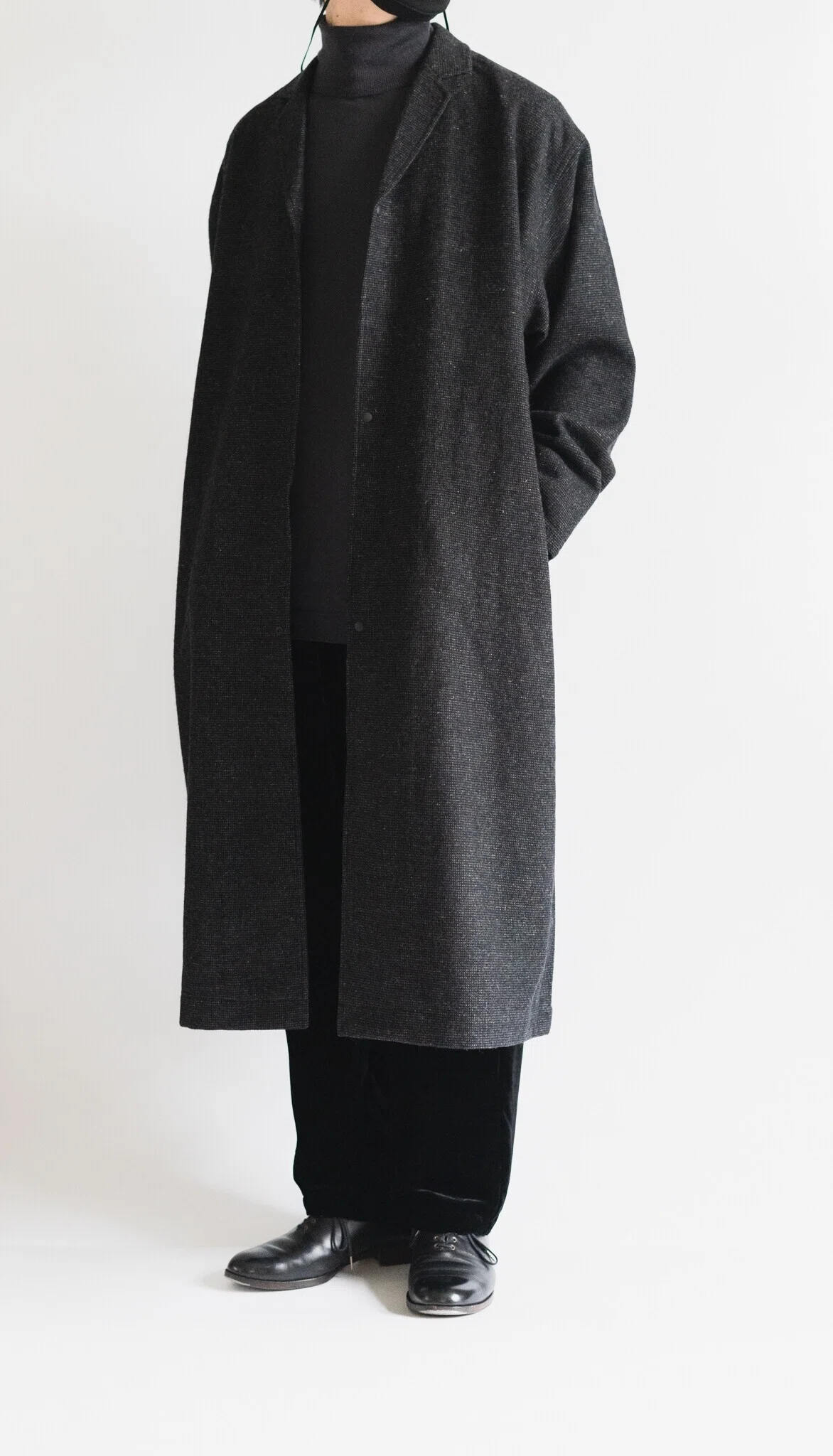 MUJI Labo コーデュロイ ロングコート ブラック S-M 1万円台で良い 