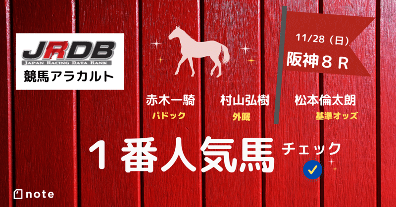 11/28（日）　阪神８Ｒ　１番人気馬チェック
