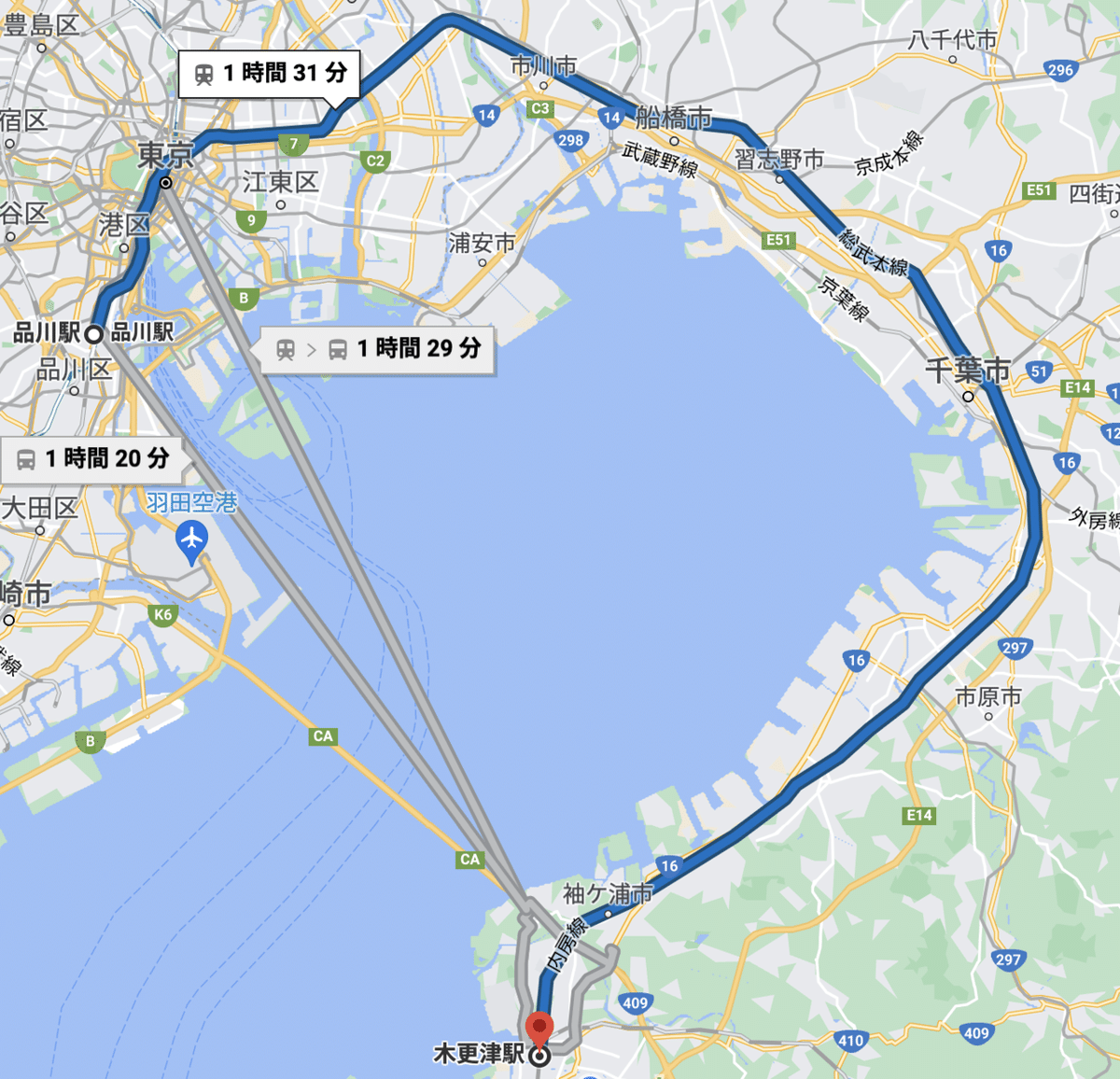 東京湾を8の字に移動しました｜day trip lover