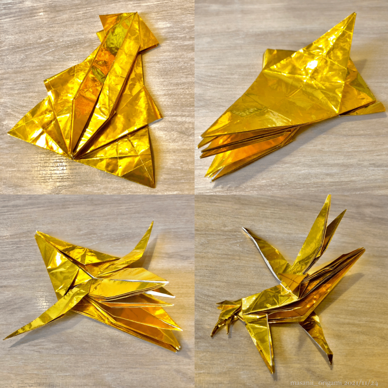 九尾の狐・ホイル折り紙で重厚感たっぷり／Nine-Tailed Fox with foil