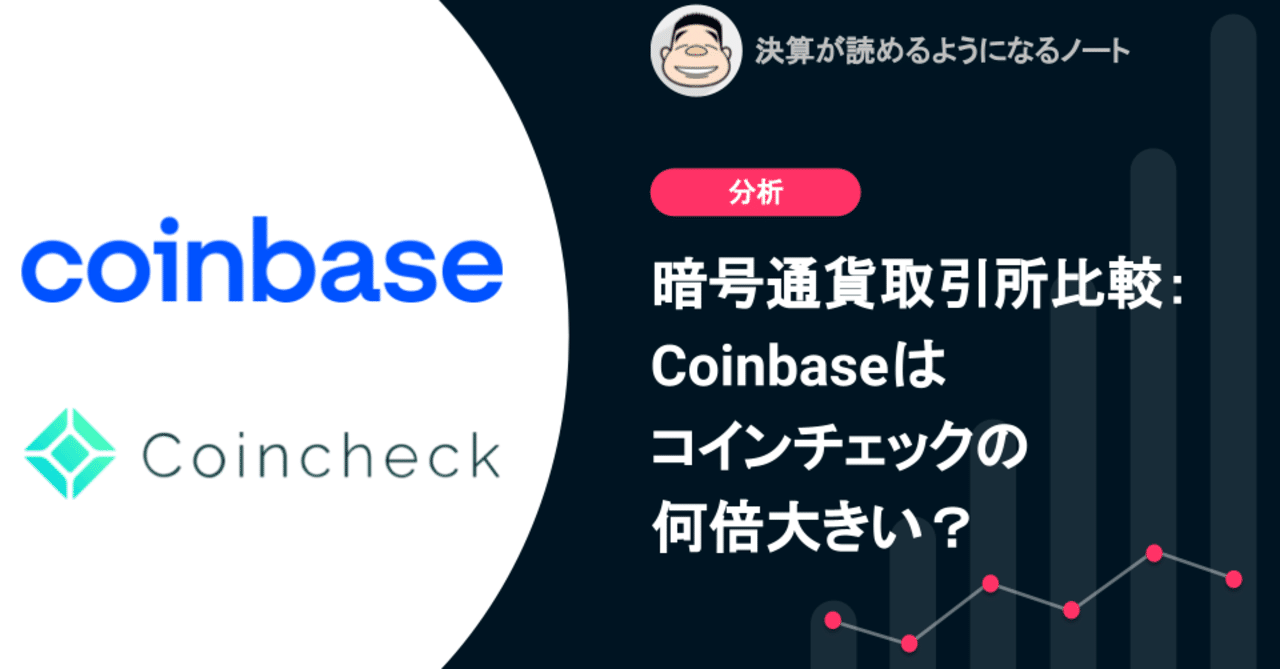Q. 暗号通貨取引所比較: Coinbaseはコインチェックの何倍大きい？｜決算が読めるようになるノート