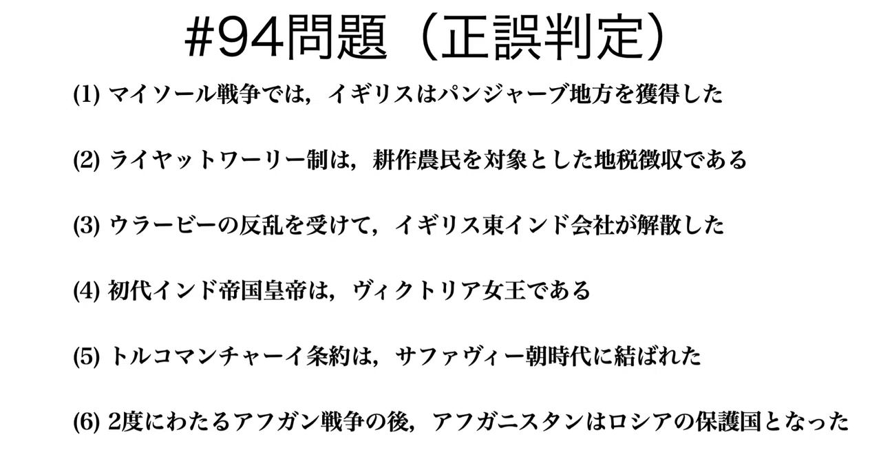 書記が世界史やるだけ#94 インド・イラン・アフガニスタンの植民地化