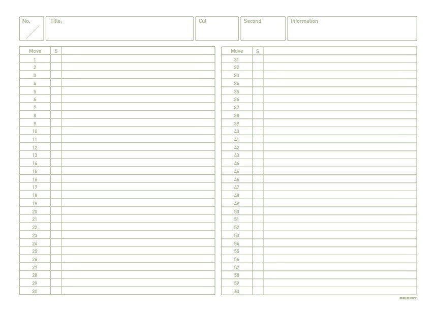 タイムシートご自由にお使いください コマ撮りアニメ 篠𠩤健太 コマ撮りアニメーター Note タイムシートご自由にお使いください コマ撮りアニメ 篠𠩤健太 コマ撮りアニメーター Note