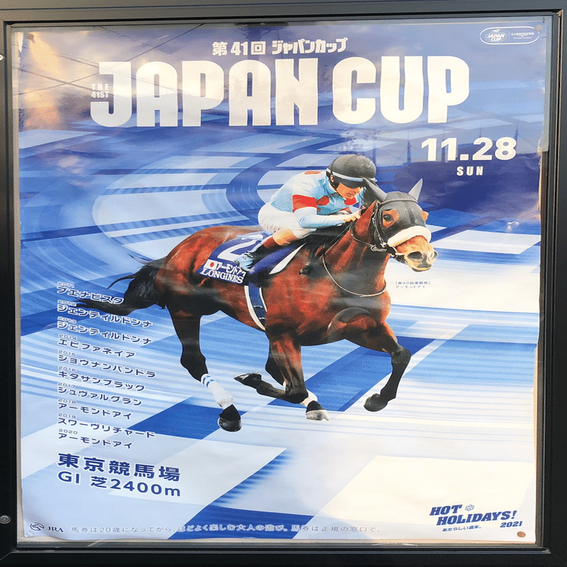 ジャパンカップ2021のJRAポスターからのサインを読み解く（枠順発表後