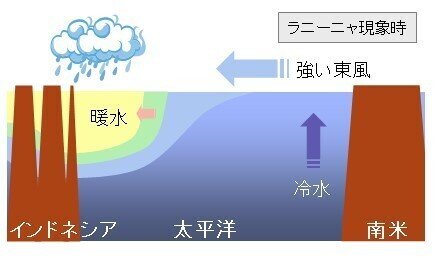 ラニーニャ　太平洋赤道域