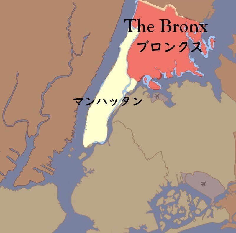 地図　MAP　ブロンクス　BRONX　ニューヨーク　New York City Bronx