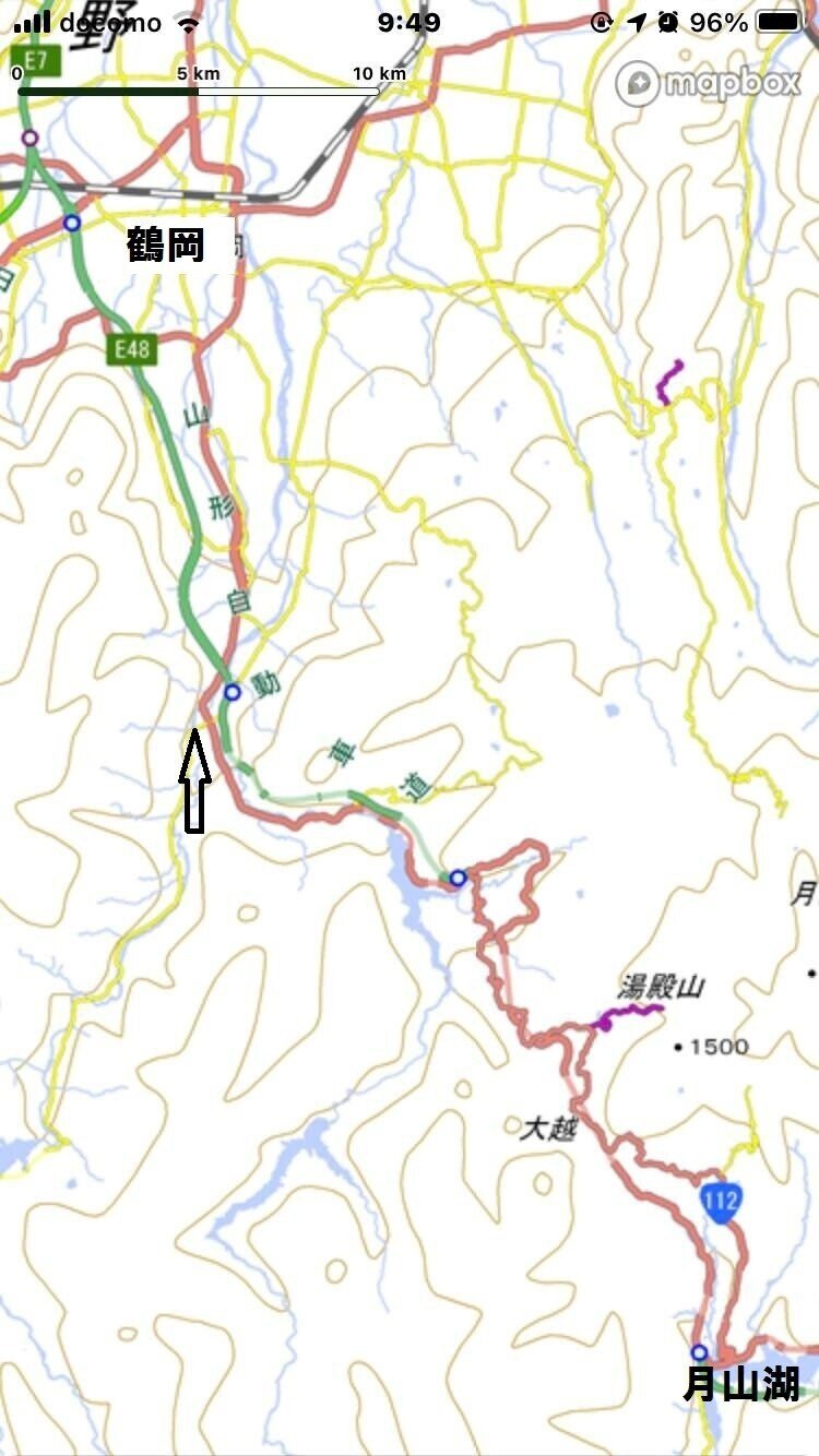 7地図&amp;nbsp;(3)月山湖∼鶴岡