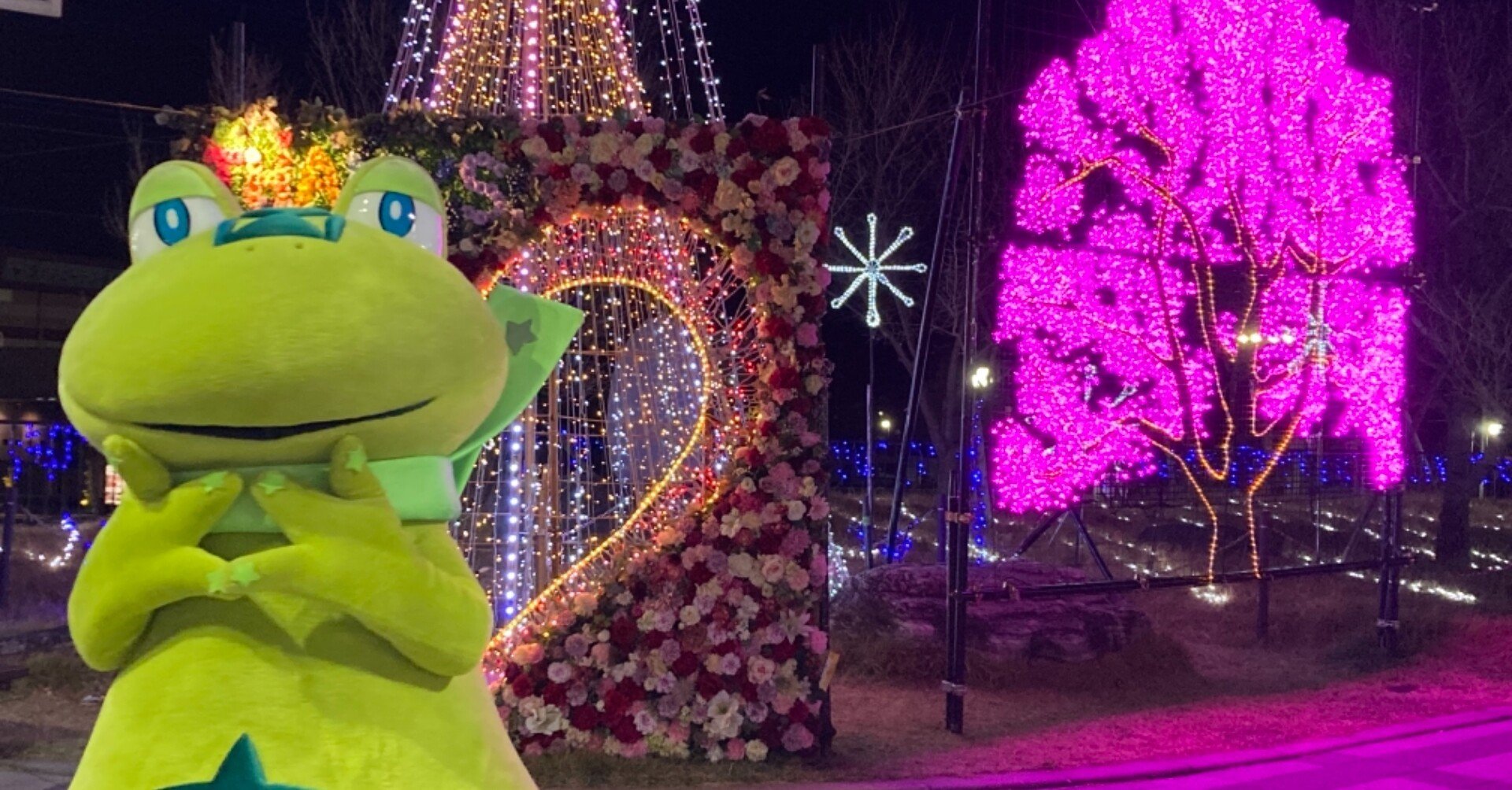 イルミネーションinにらさき🌸わに塚のサクラが登場🌸｜韮崎市ふるさと納税