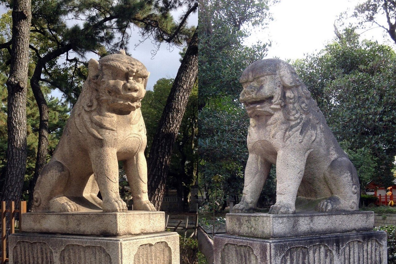 住吉大社の狛犬④ー大阪最古の石造参道狛犬ー｜komajin