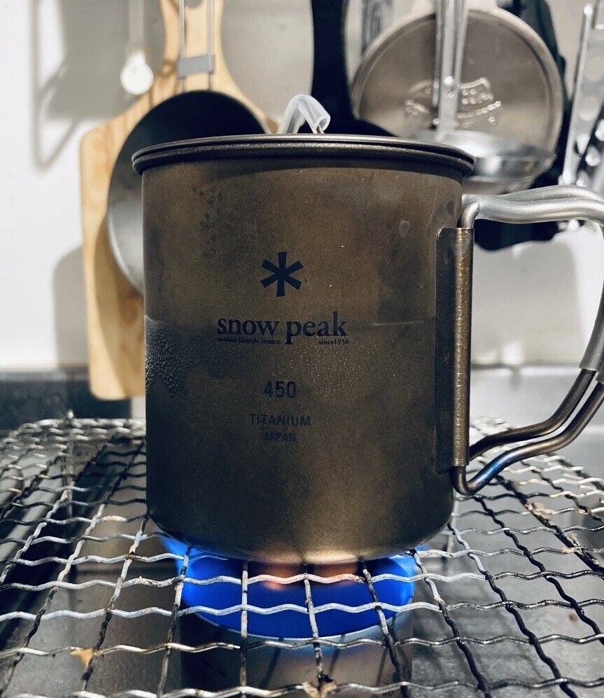 廃盤品 スノーピーク アルミパーソナルクッカー チタンマグ 450ml 廃盤品 スノーピーク アルミパーソナルクッカー チタンマグ 450ml