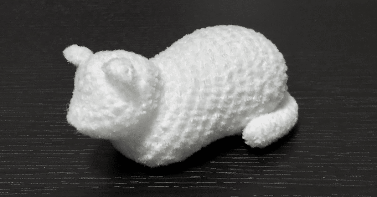 香箱座りの猫のあみぐるみ」編み方｜あびす