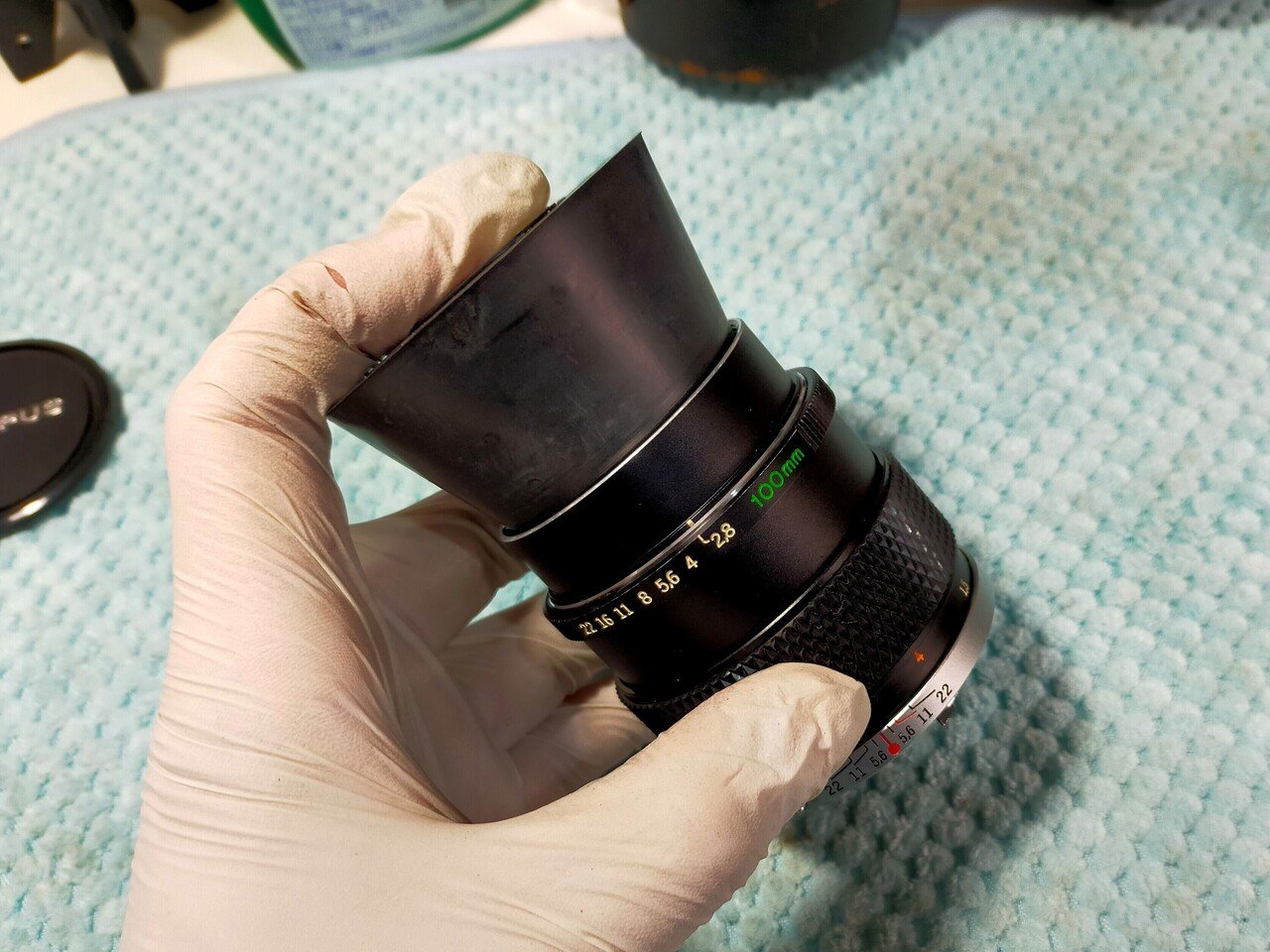 Olympus OM-System 100mm F/2.8の分解｜フィルムカメラ修理の