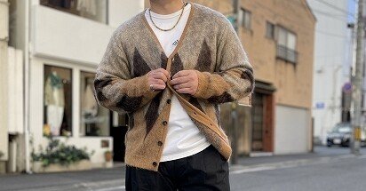 ペ*ジ様 フラットヘッド☆モヘアカーディガン☆40サイズ フラット