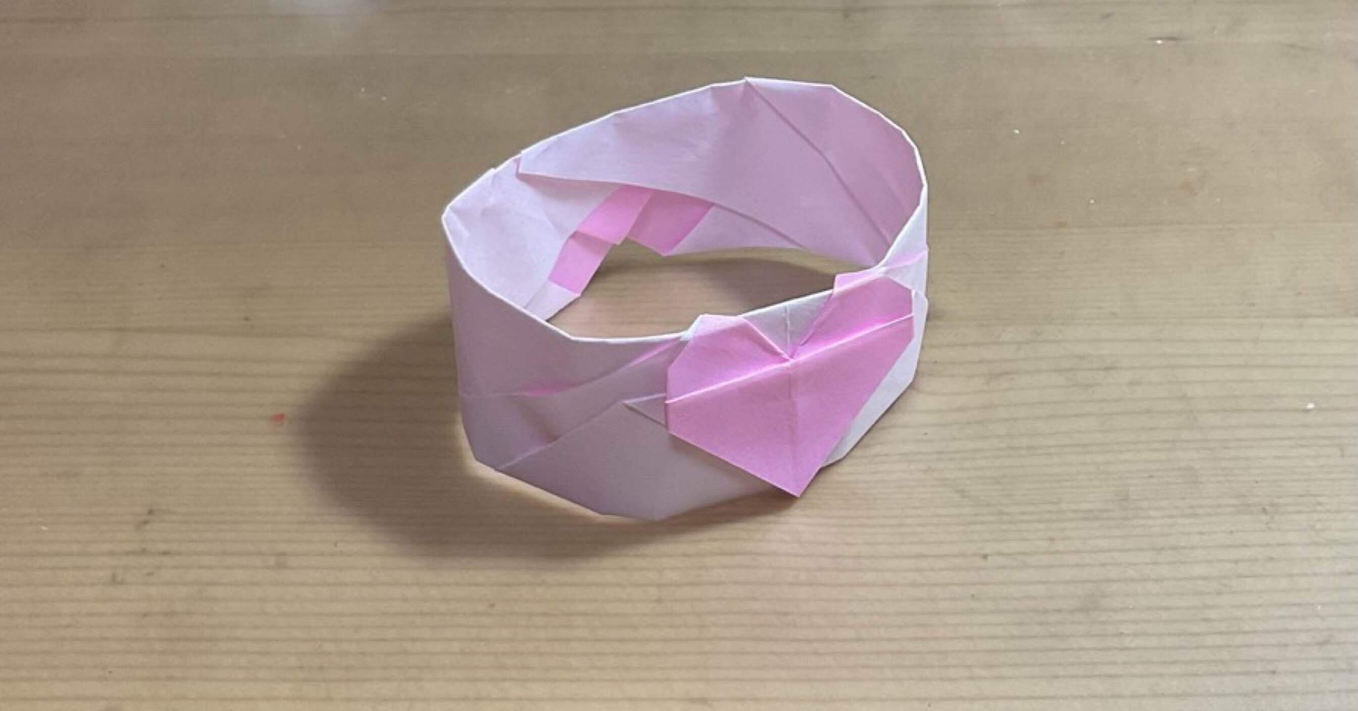 折り紙でハートのブレスレットを折ってみよう Origami Heart Bracelet Folding ともすぅ折り紙 Note