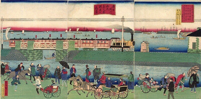 東京品川海辺蒸気車鉄道之真景
