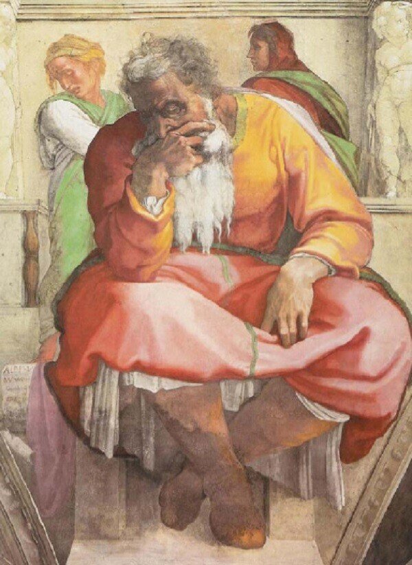 Michelangelo ミケランジェロ jeremiah 預言者エレミヤ　システィナ礼拝堂　バチカン