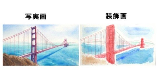 ゴールデンゲートブリッジ 写実画と装飾画 動画あり｜アートジャム