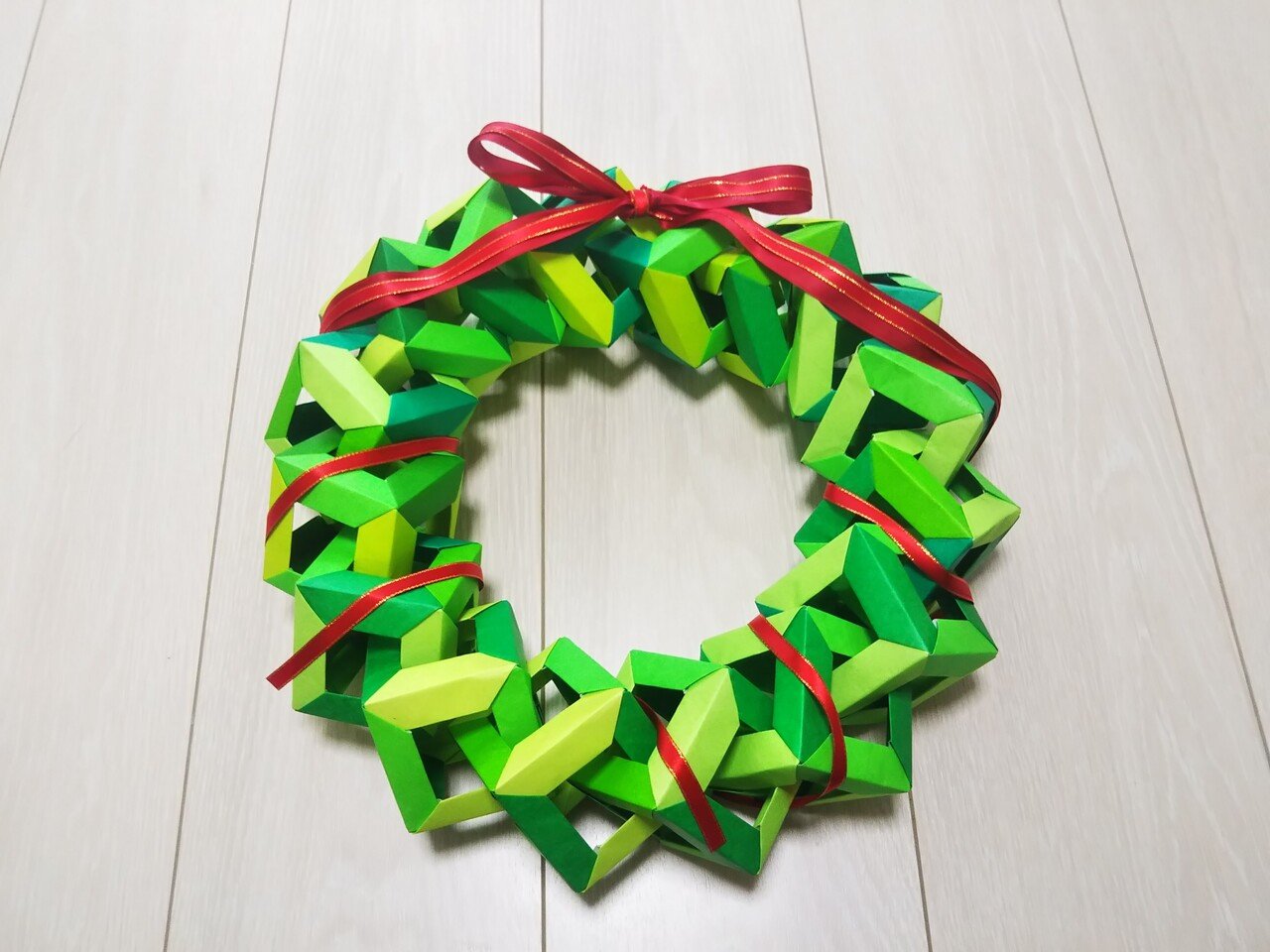 多面体折り紙でクリスマスリース ぽん Note