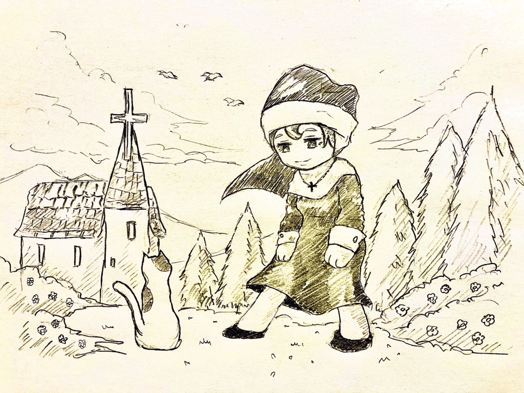 鉛筆一本で修道女を描きました（まとめ）｜馬場ヤイリ