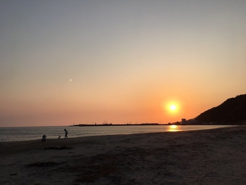 出雲大社から15分 稲佐の浜 夕日指数100 Keiichi Note