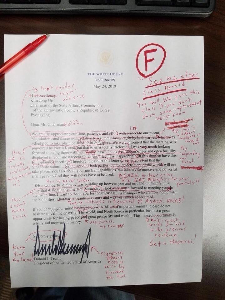 【入手困難】金正恩委員長‼️トランプ大統領‼️メモ帳とうちわ トランプ氏の書簡を考察：赤を入れるとこうなる｜Niena Hino