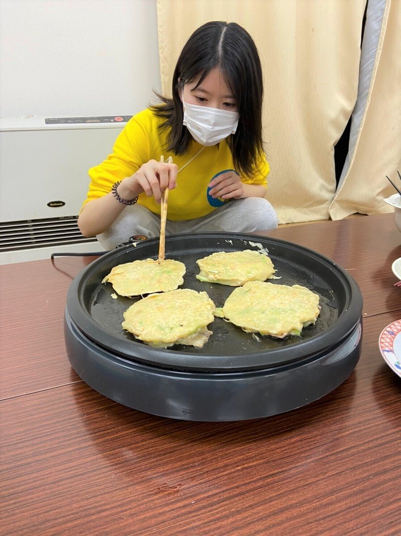 1日目　お好み焼きを焼く