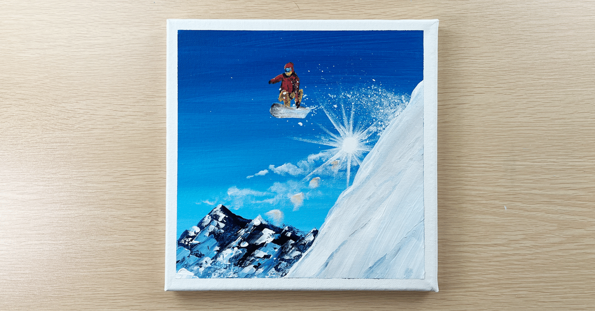 アクリル画パリの冬