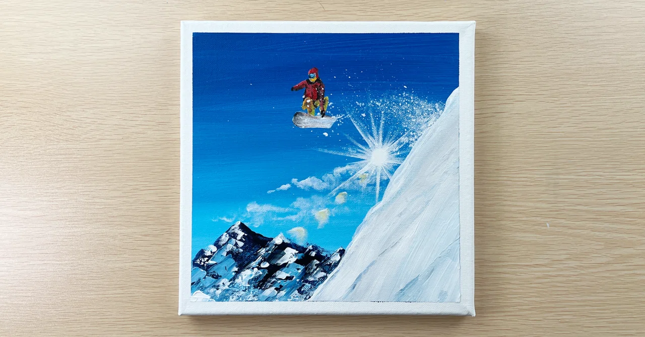 アクリル絵の具で「クールな冬の風景」を描いてみた｜junya_art
