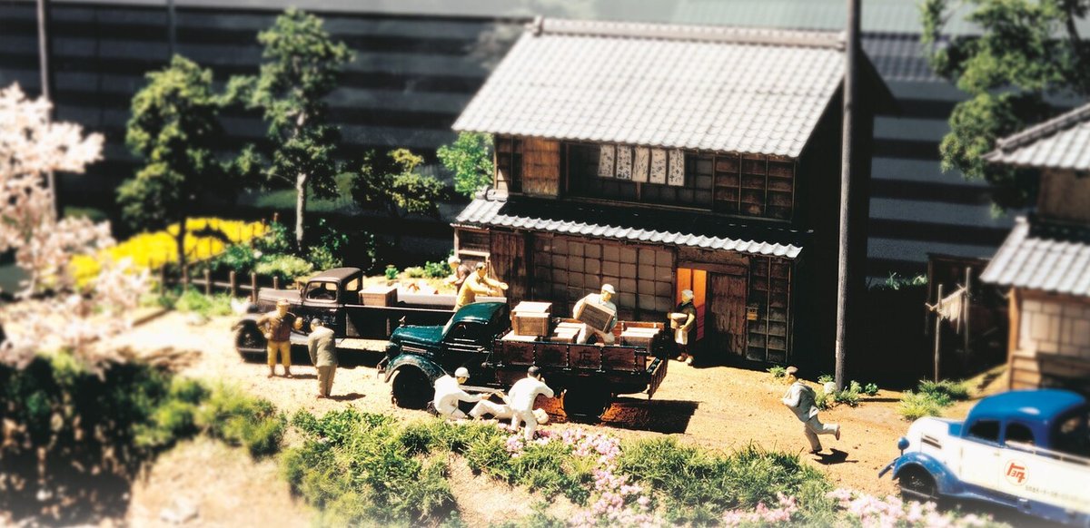 3人の章一郎ジオラマ