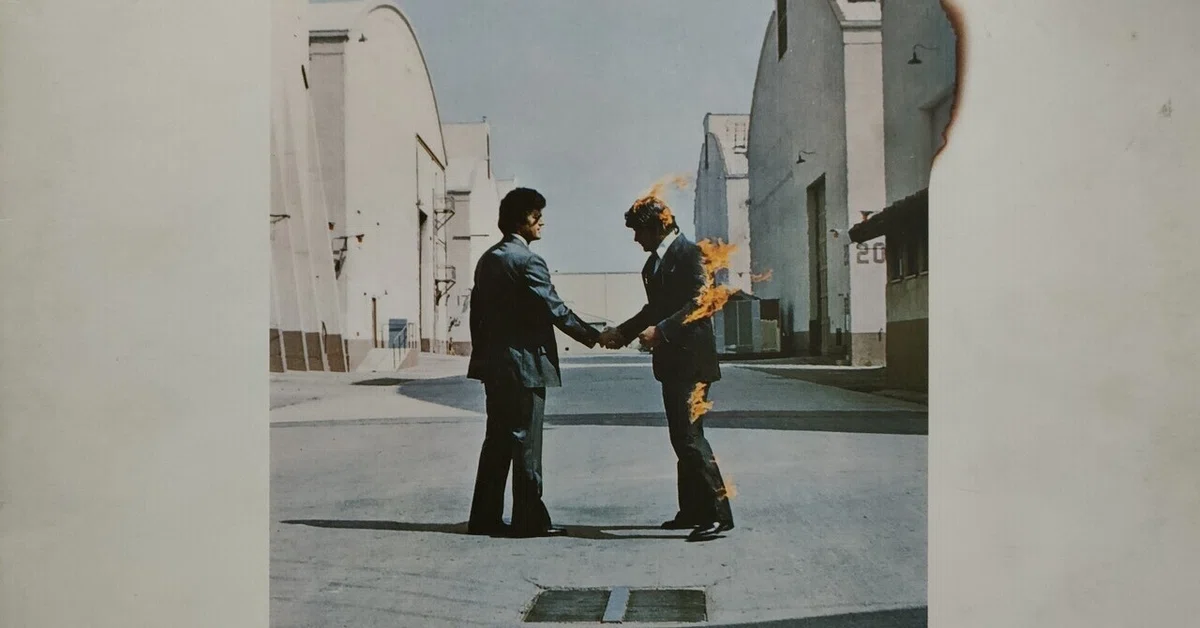 ピンクフロイド/炎/UK 名盤 レコジャケ ポスター 額入/Pink Floyd/Wish 