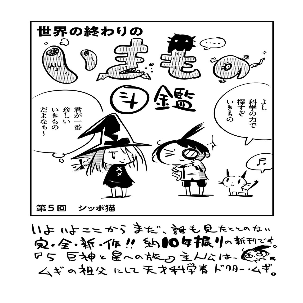 約10年ぶりの描き下ろし新作コミックス 5巻 巨神と星への旅 が発売された西島大介 世界の終わりの魔法使い 完全版 の連動企画 世界の終わりの いきもの図鑑 第5回 今回登場するのは 駒草出版 Note