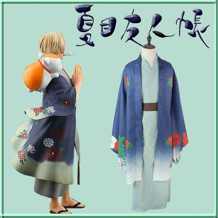 夏目友人帳 夏目 貴志 羽織 着物 帯揚げ 花柄 コスプレ衣装 日常風 Topcosp Note