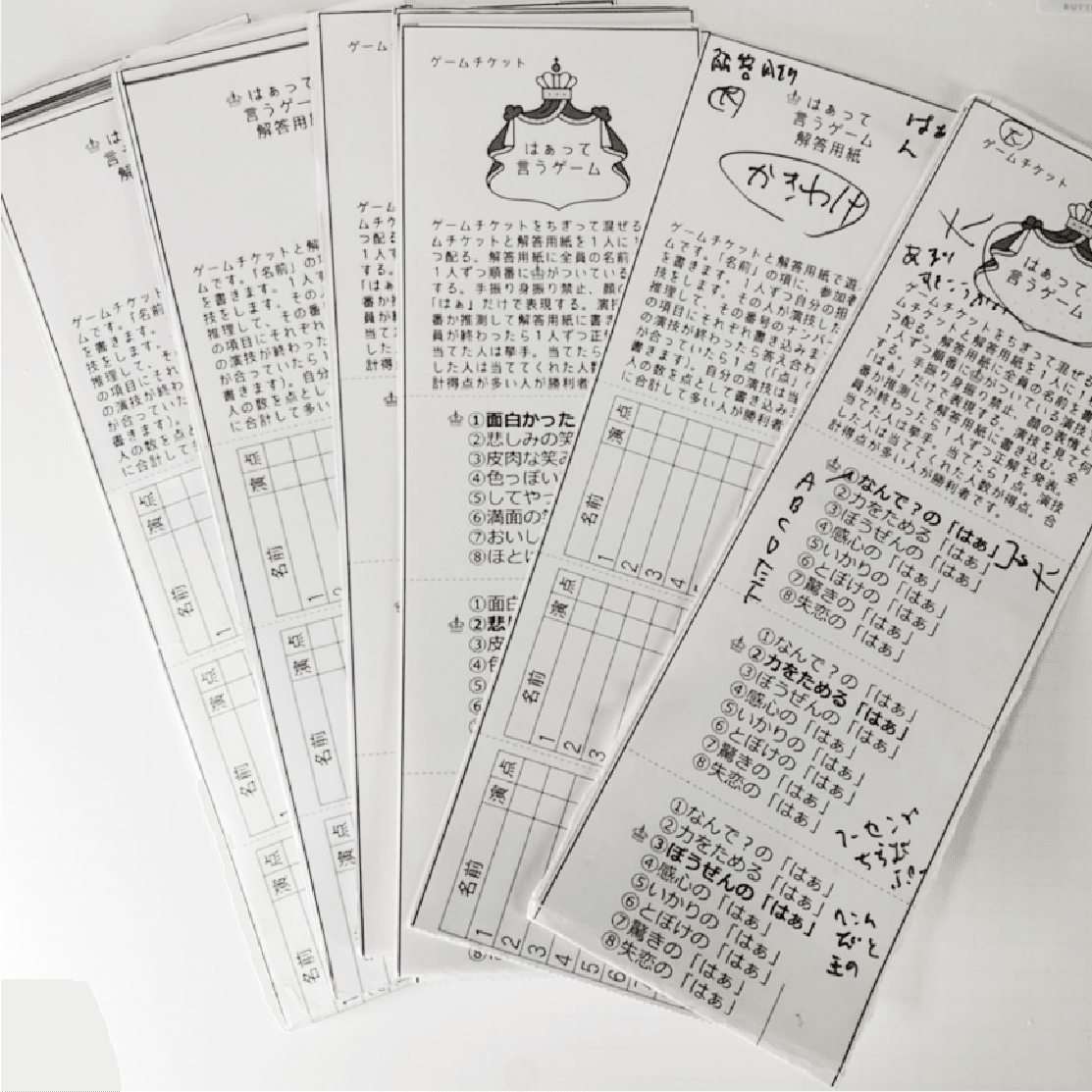 はぁって言うゲーム の制作過程 最初は紙切れだった 米光一成 Note はぁって言うゲーム の制作過程 最初は紙切れだった 米光一成 Note