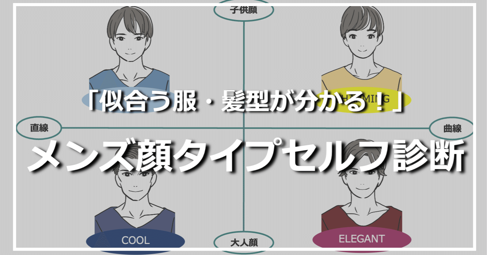 似合う服 髪型が分かる メンズ顔タイプ診断をセルフでやってみよう ひろゆき メンズファッションコンサルタント Note