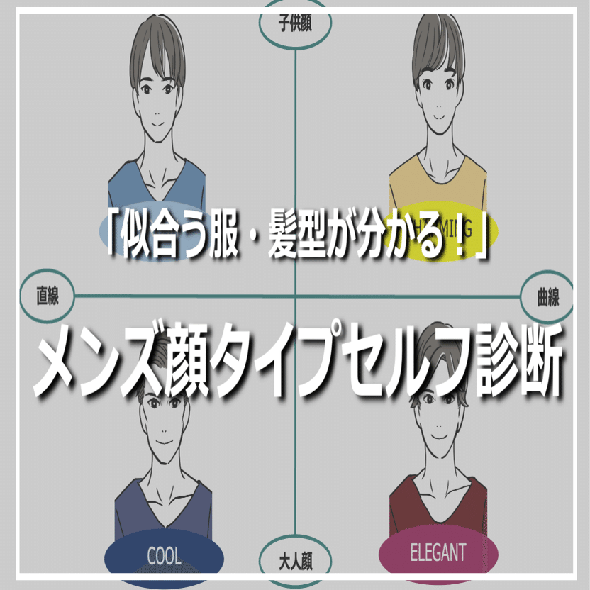 似合う服 髪型が分かる メンズ顔タイプ診断をセルフでやってみよう ひろゆき メンズファッションコンサルタント Note