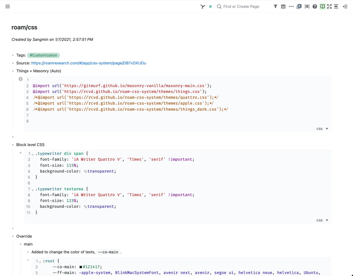 Red Color Codes Css CSS for Dark Themes in Roam Research Code Blocks|Sangmin Ahn