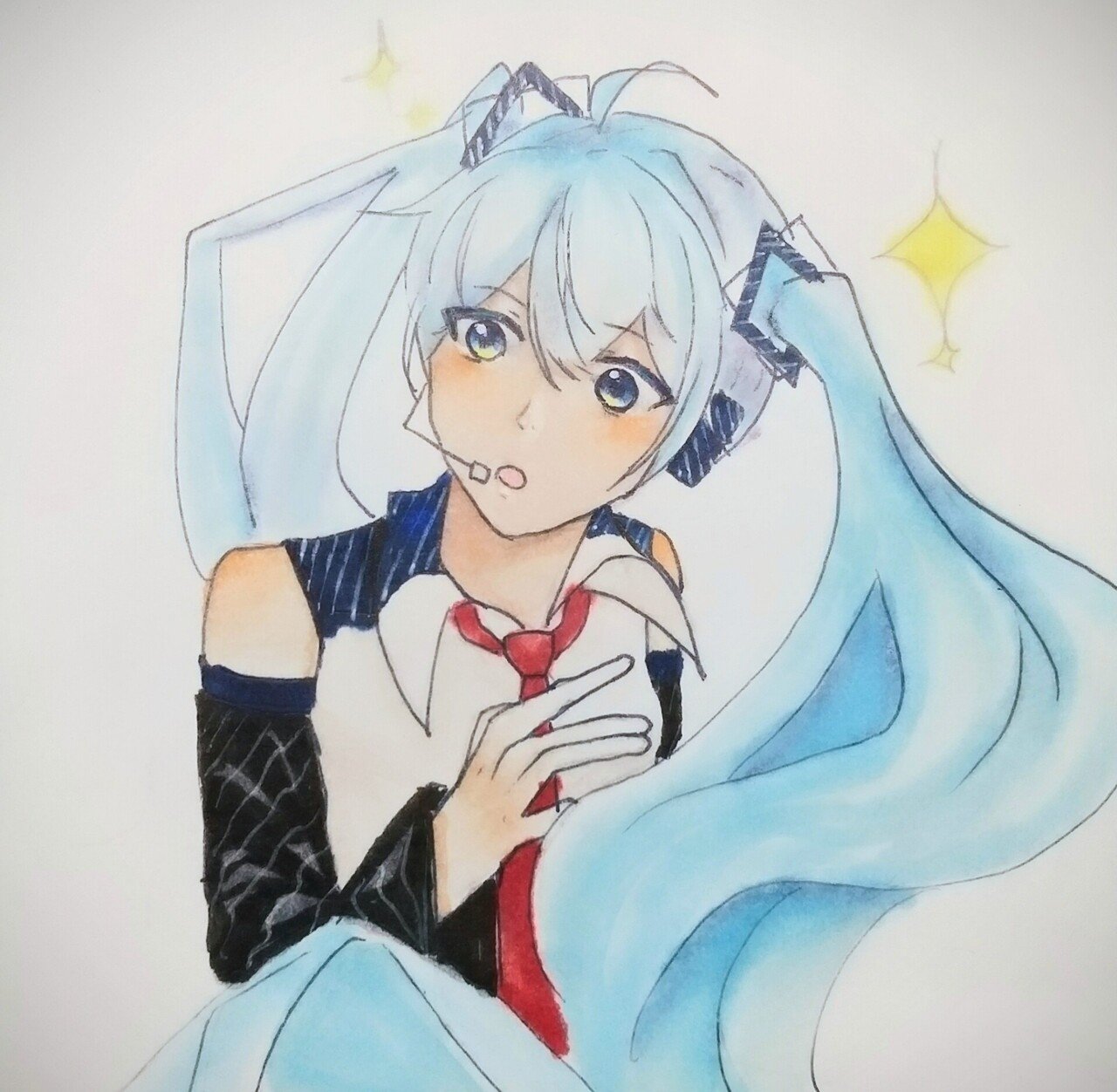 コピック 初音ミク描いてみた 指海 Note