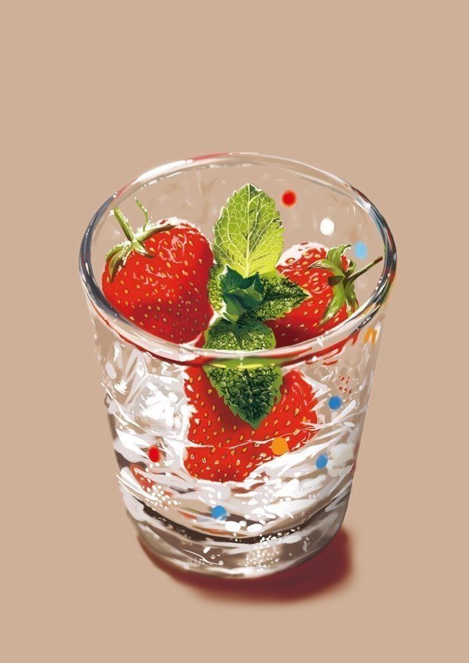 リアルイラスト いちご食べたい Minami Note