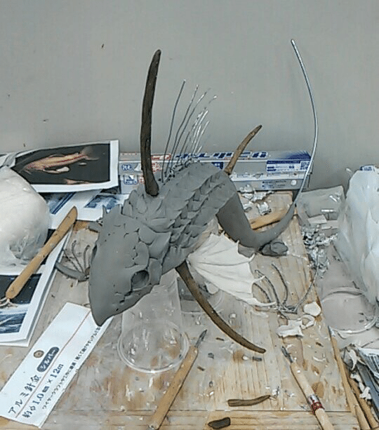 ムラマツアユミ 古代甲冑魚 セール】ムラマツアユミ 古代甲冑魚 プレコ 白帝 フィギュア