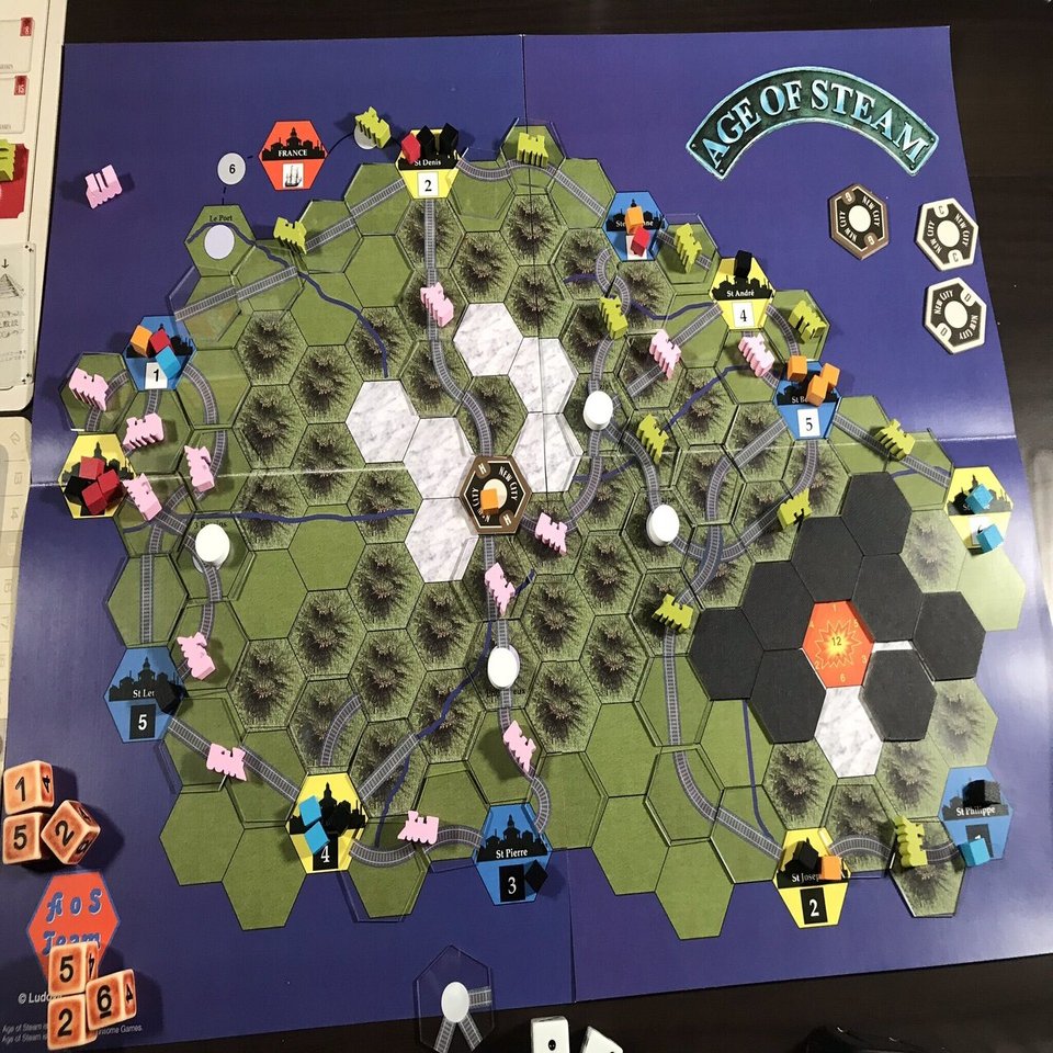 Age of Steam 蒸気の時代 マップ4種＋格納ボックス 【即納！最大半額